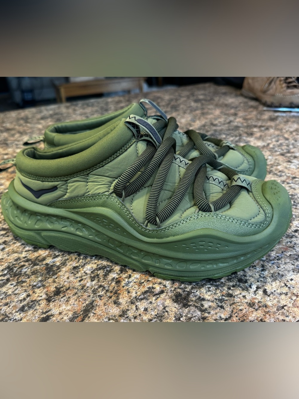 Hoka One One Ora Primo Forest Floor Green Men’s 10.5 Gorpcore 1141570 FFR Hiking
